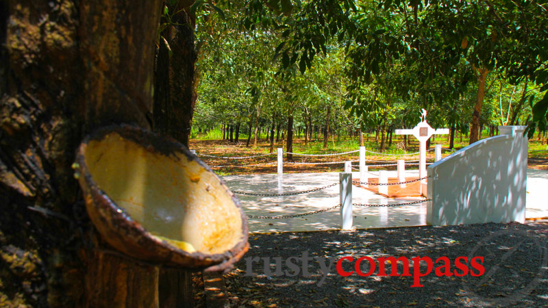 The Long Tan Cross in a rubber plantation outside Vung Tau.